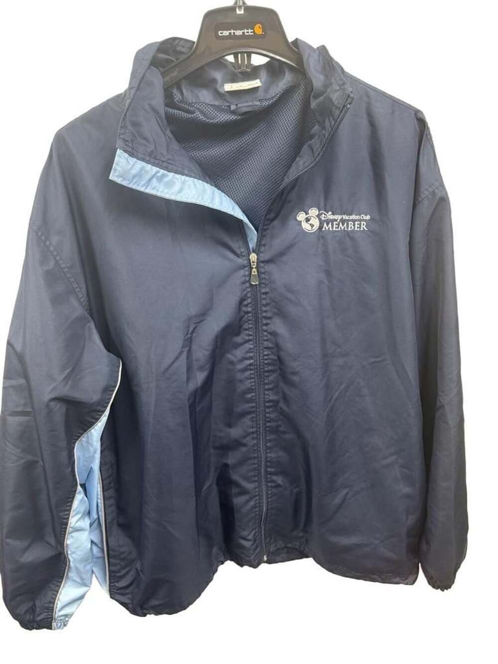 Disney Parks Disney Vacation Club Navy Blue Full Zip Windbreaker Jacket 3X